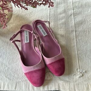 Steve Madden Belinda Pink Suede Flats